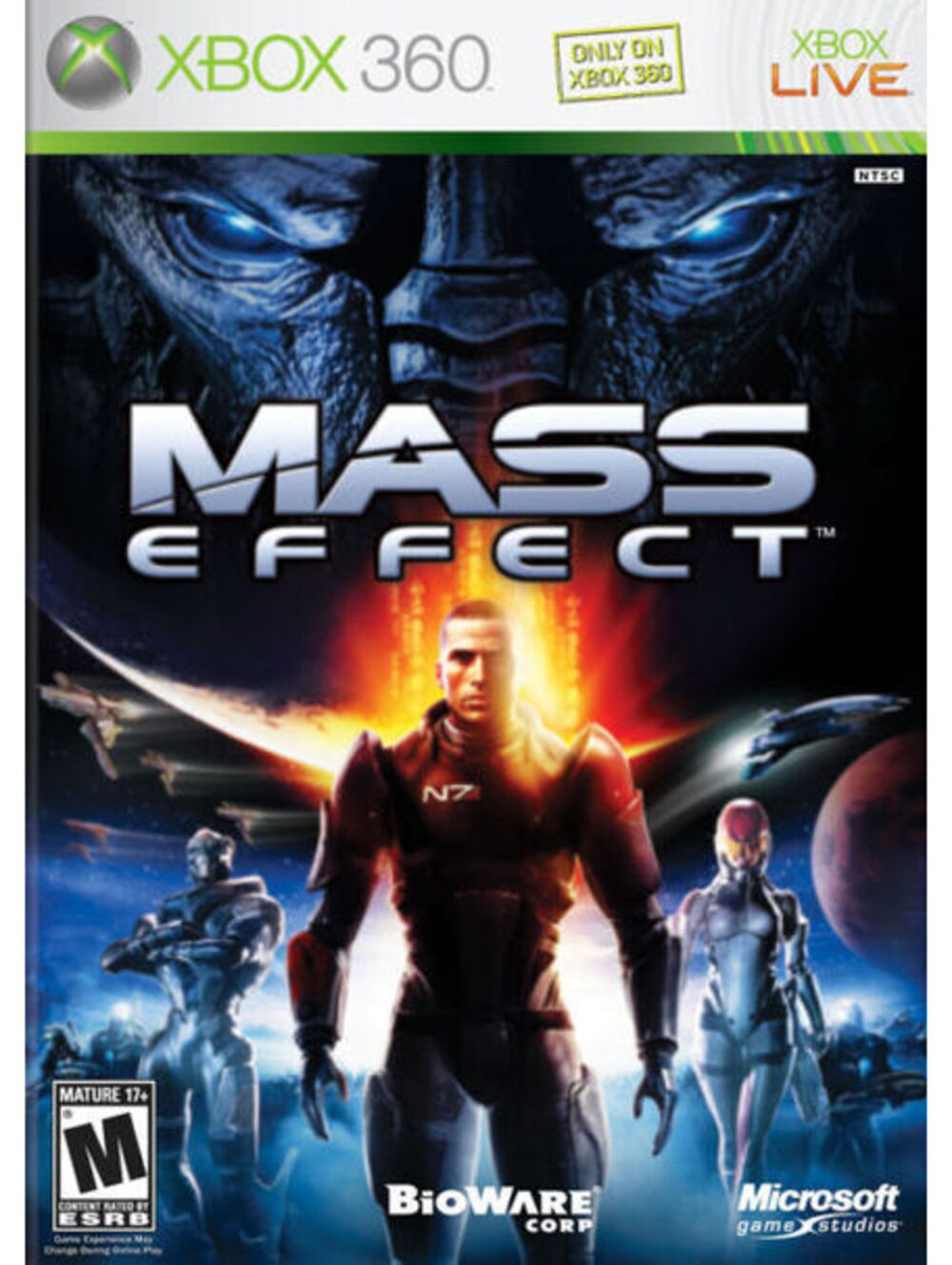Mass Effect w/ Bonus Content Disc (Xbox 360) new case. Tested. CIB. Resealed